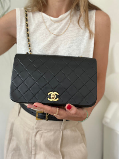 90's Classic Full Flap Bag Black