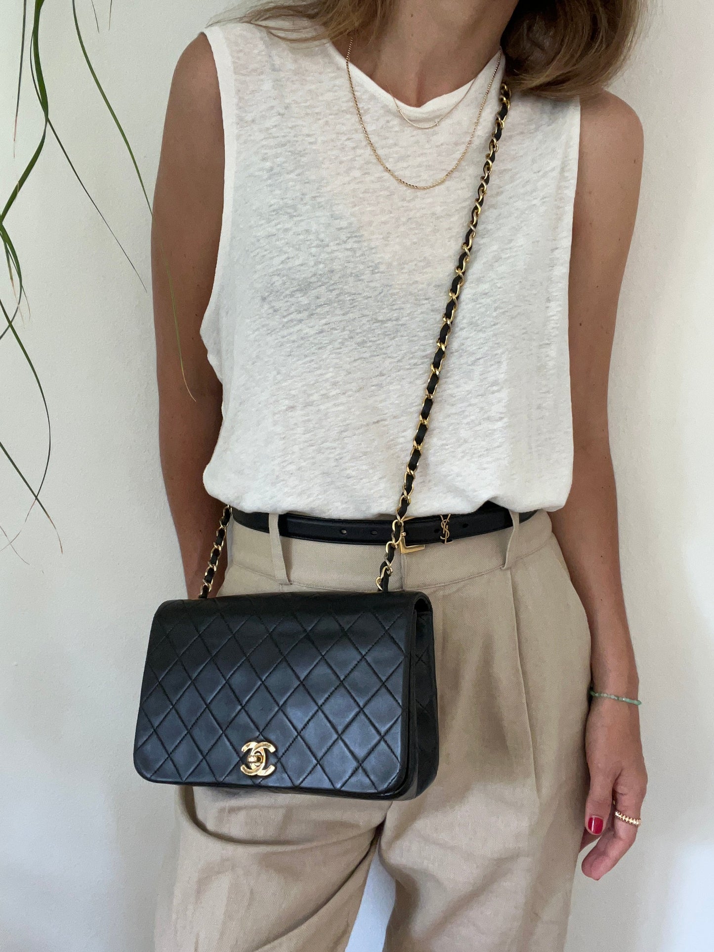 90's Classic Full Flap Bag Black