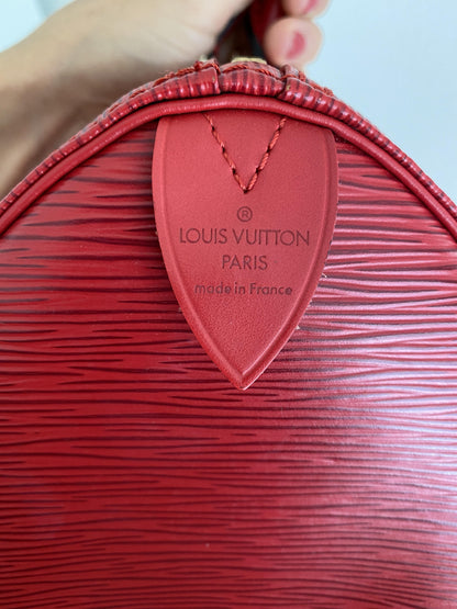 LOUIS VUITTON SPEEDY 40 RED EPI LEATHER – VINTAGE