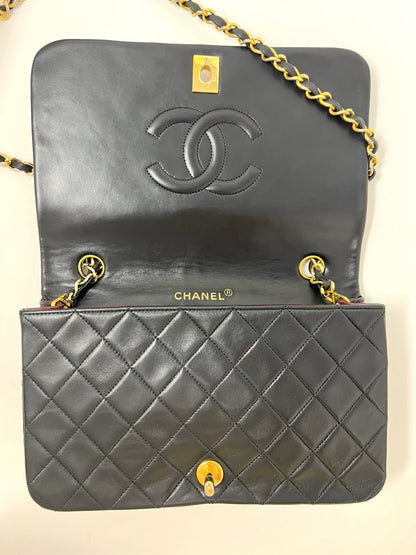 90's Classic Full Flap Bag Black