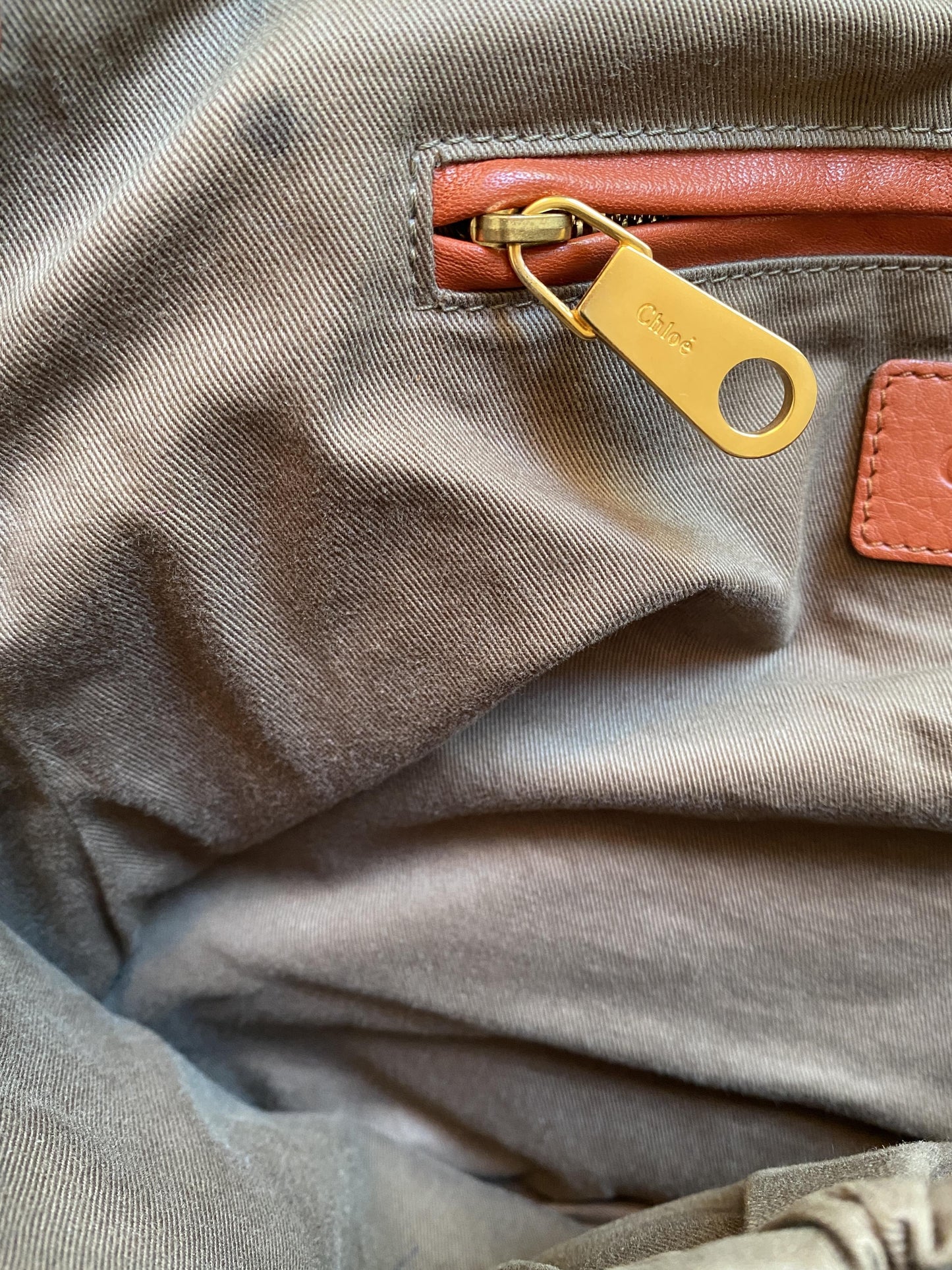 CHLOÉ MARCIE LARGE LEATHER HANDBAG IN CAMEL