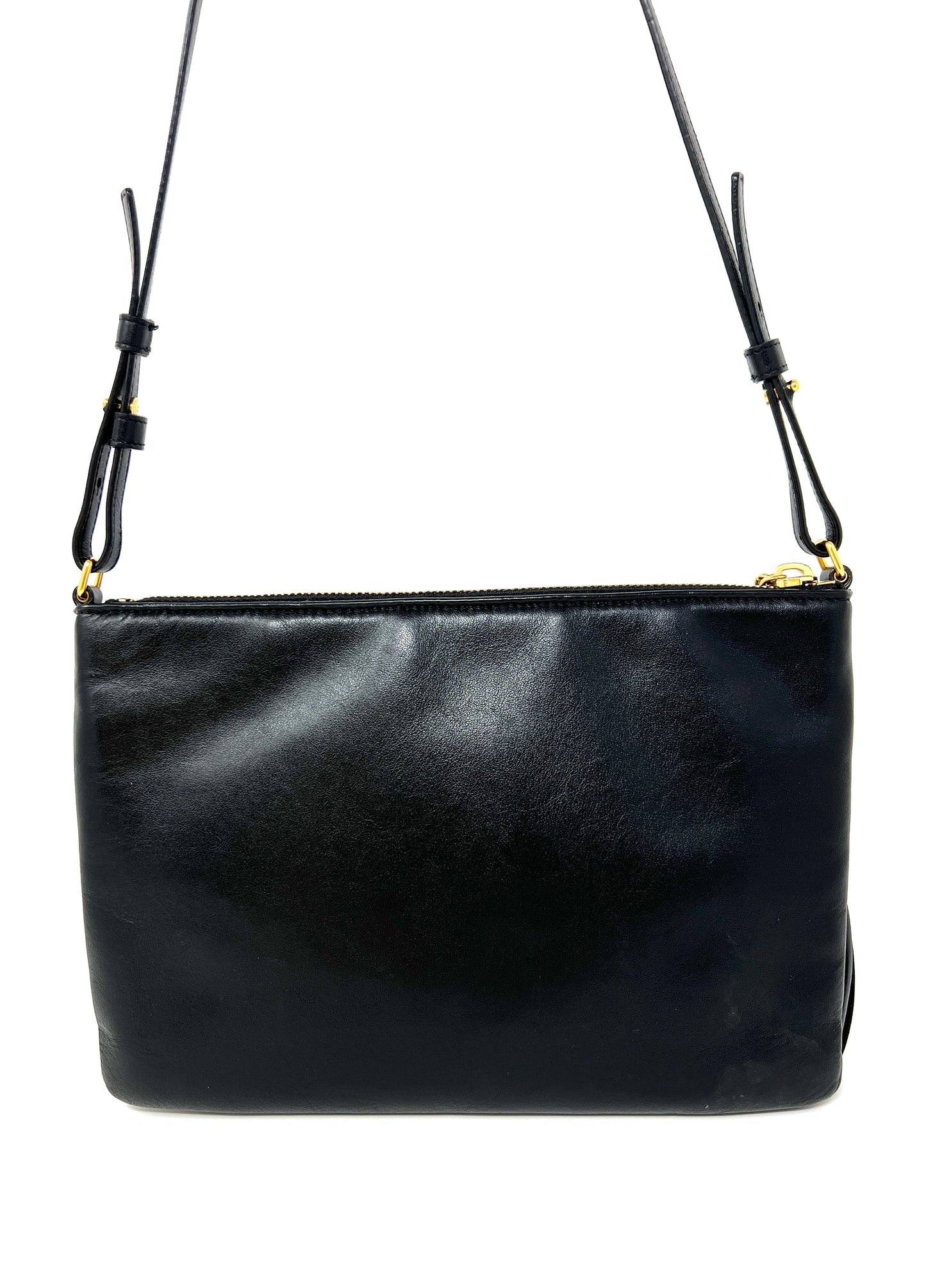 Black Cross-body Bag with Leather Tassel
