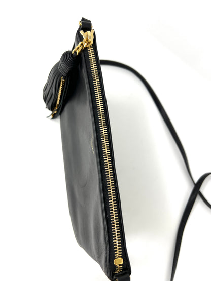 Black Cross-body Bag with Leather Tassel