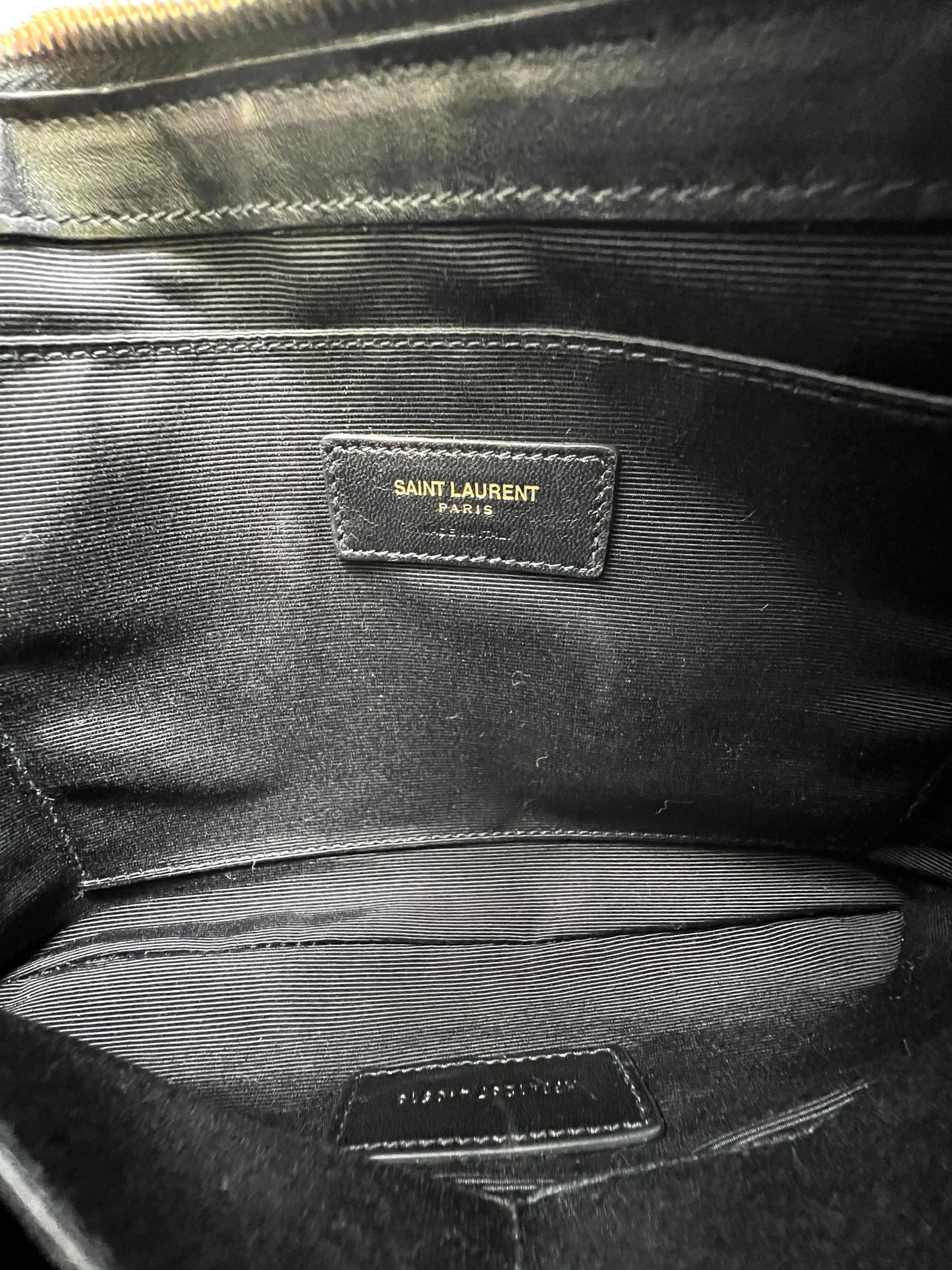 Black Cross-body Bag with Leather Tassel