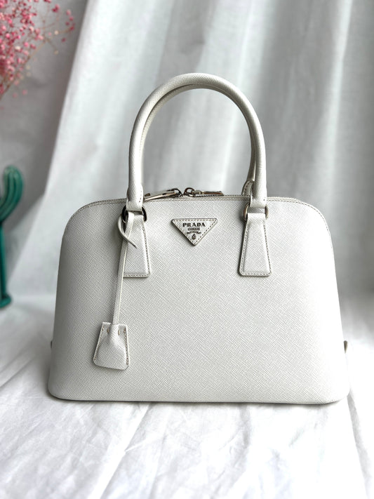 Promenade Bag Saffiano and silver