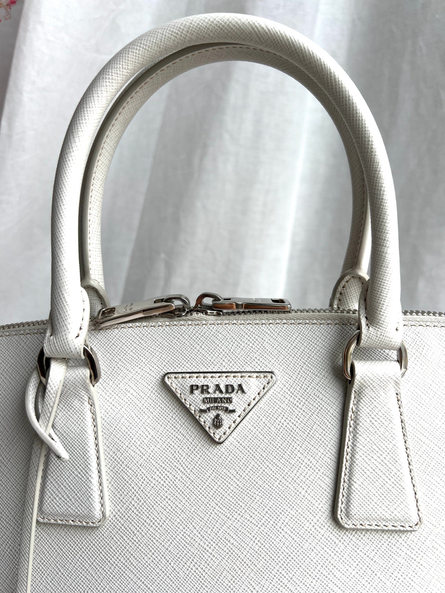 Promenade Bag Saffiano and silver