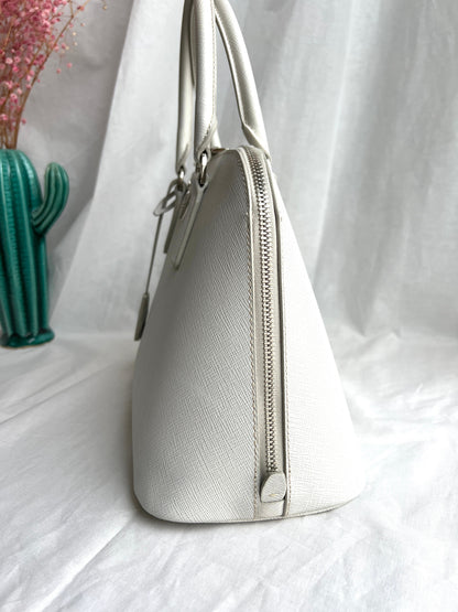 Promenade Bag Saffiano and silver