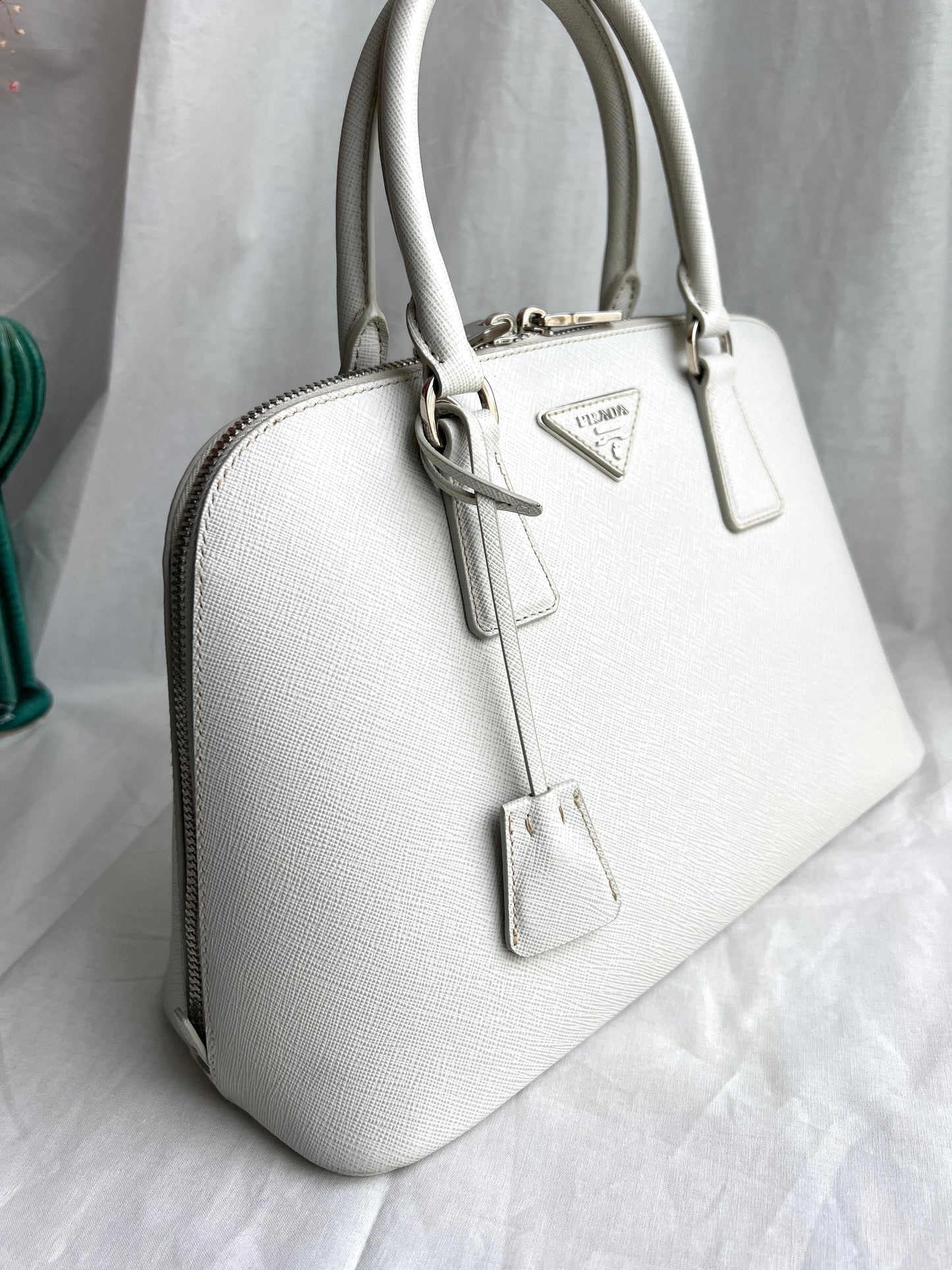 Promenade Bag Saffiano and silver