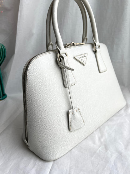 Promenade Bag Saffiano and silver