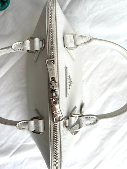 Promenade Bag Saffiano and silver