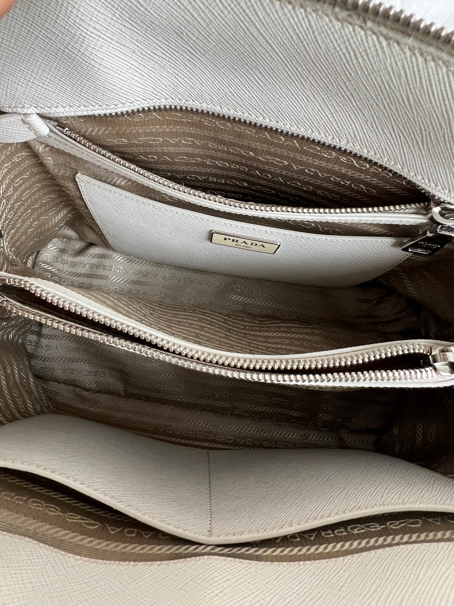 Promenade Bag Saffiano and silver