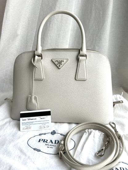Promenade Bag Saffiano and silver