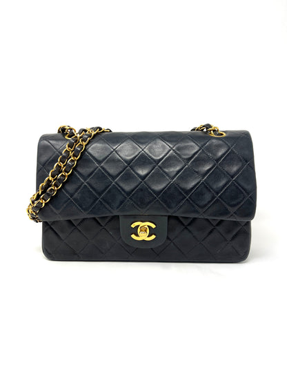 Vintage Double Flap Medium Black Lambskin 1997-1999