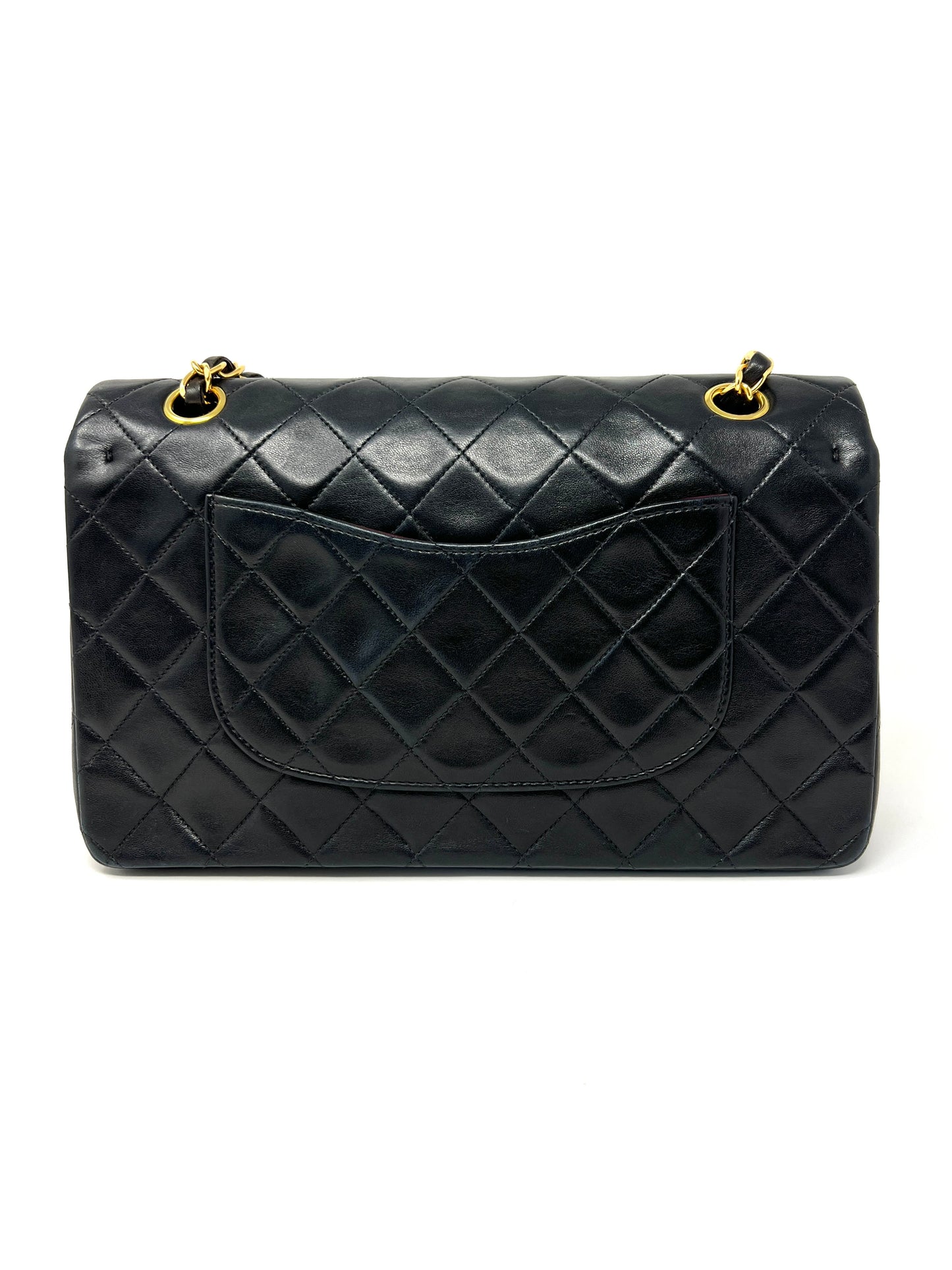 Vintage Double Flap Medium Black Lambskin 1997-1999