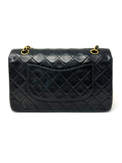 Vintage Double Flap Medium Black Lambskin 1997-1999