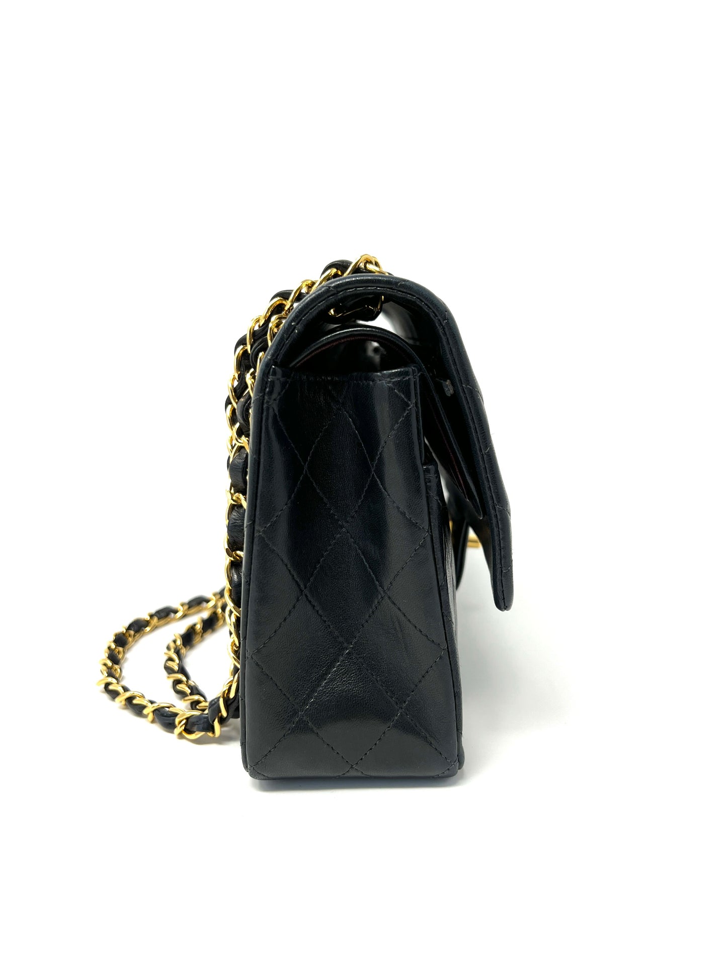 Vintage Double Flap Medium Black Lambskin 1997-1999