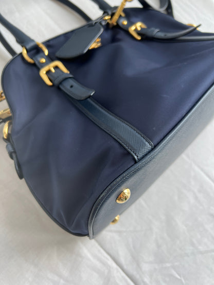 Tessuto Nylon Bag Baltico Blue