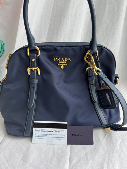 Tessuto Nylon Bag Baltico Blue