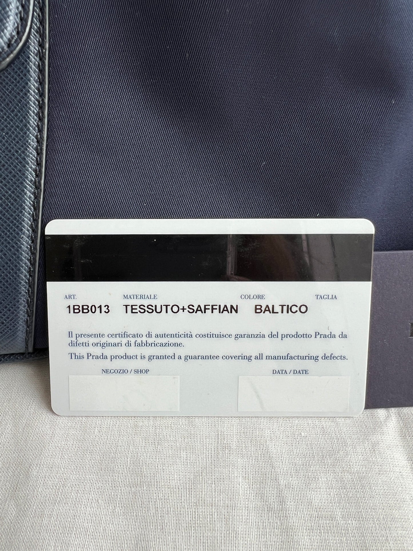 Tessuto Nylon Bag Baltico Blue