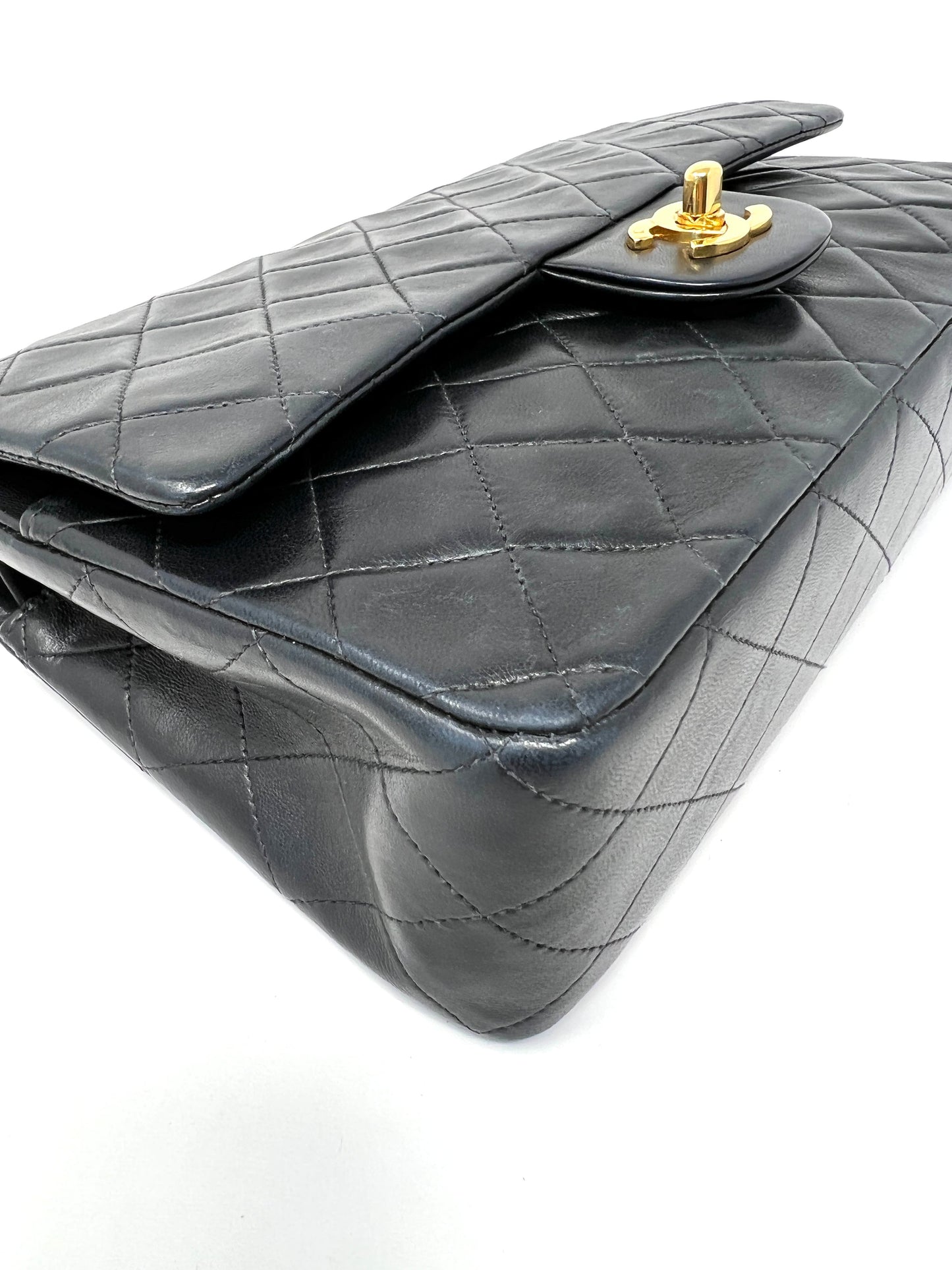 Vintage Double Flap Medium Black Lambskin 1997-1999