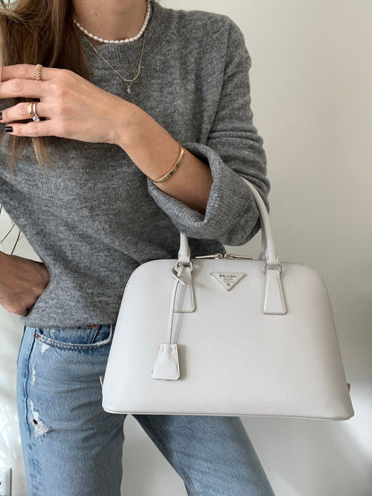 Promenade Bag Saffiano and silver