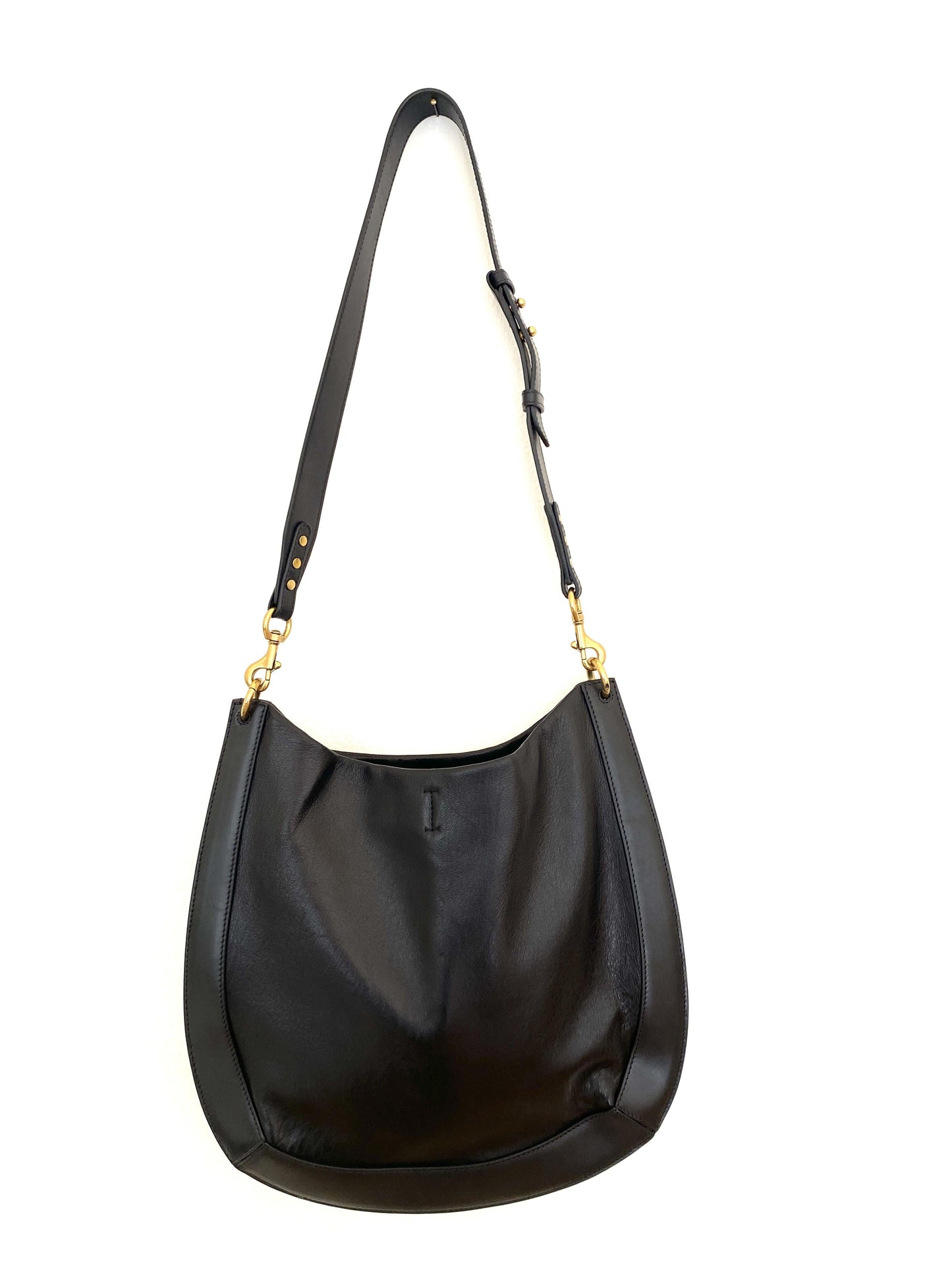 ISABEL MARANT Black Moksan Leather Shoulder Bag