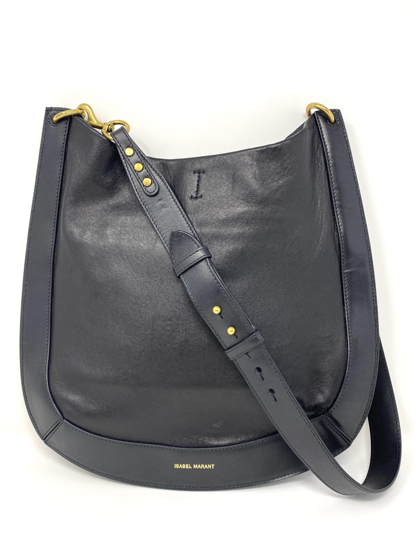 ISABEL MARANT Black Moksan Leather Shoulder Bag