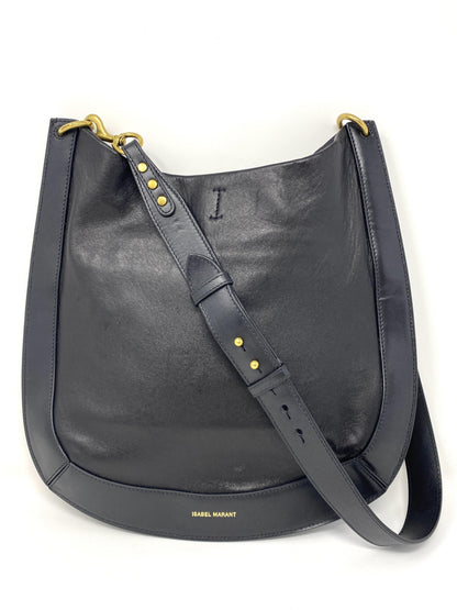 ISABEL MARANT Black Moksan Leather Shoulder Bag