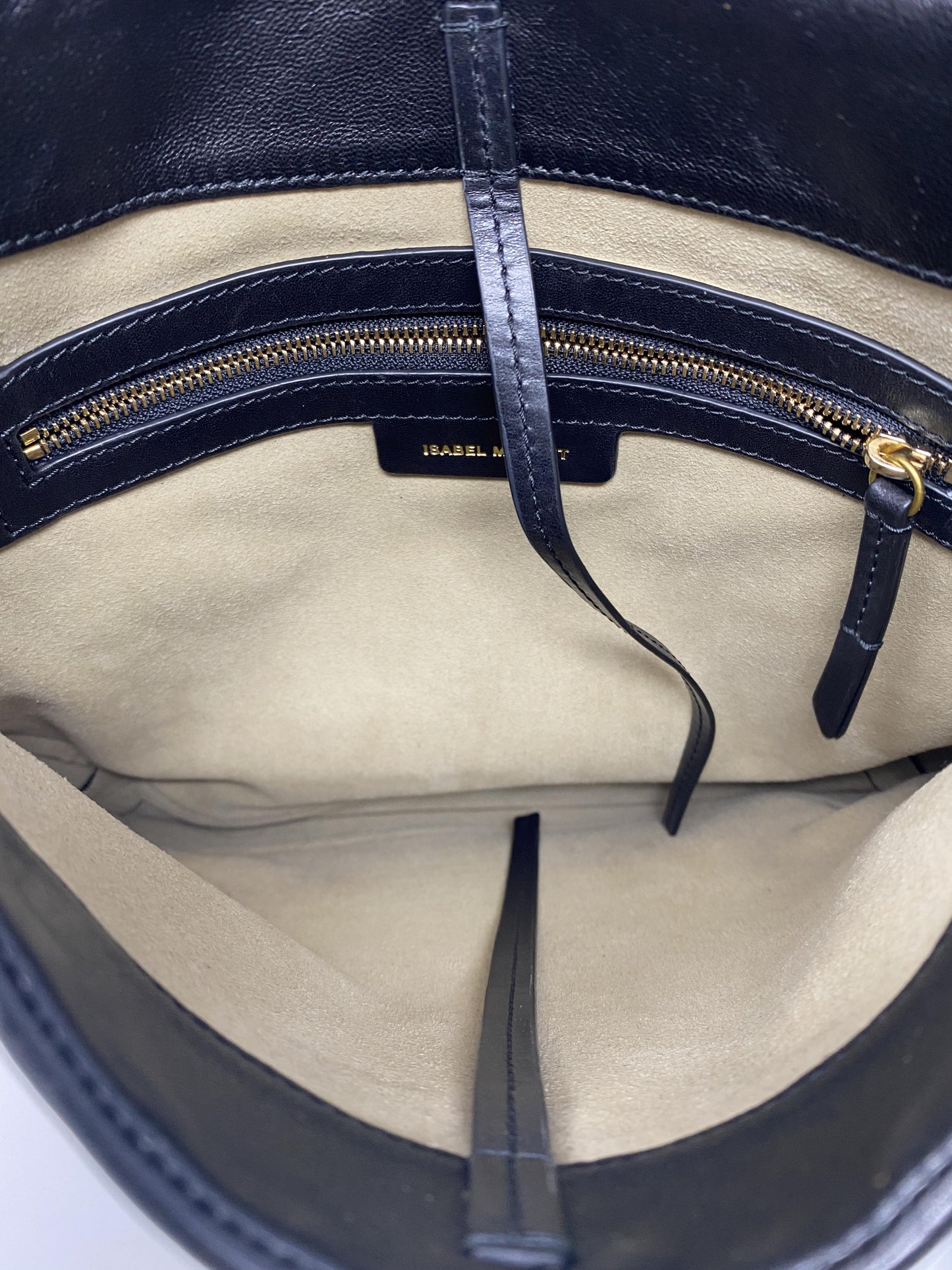ISABEL MARANT Black Moksan Leather Shoulder Bag