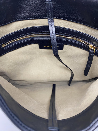 ISABEL MARANT Black Moksan Leather Shoulder Bag
