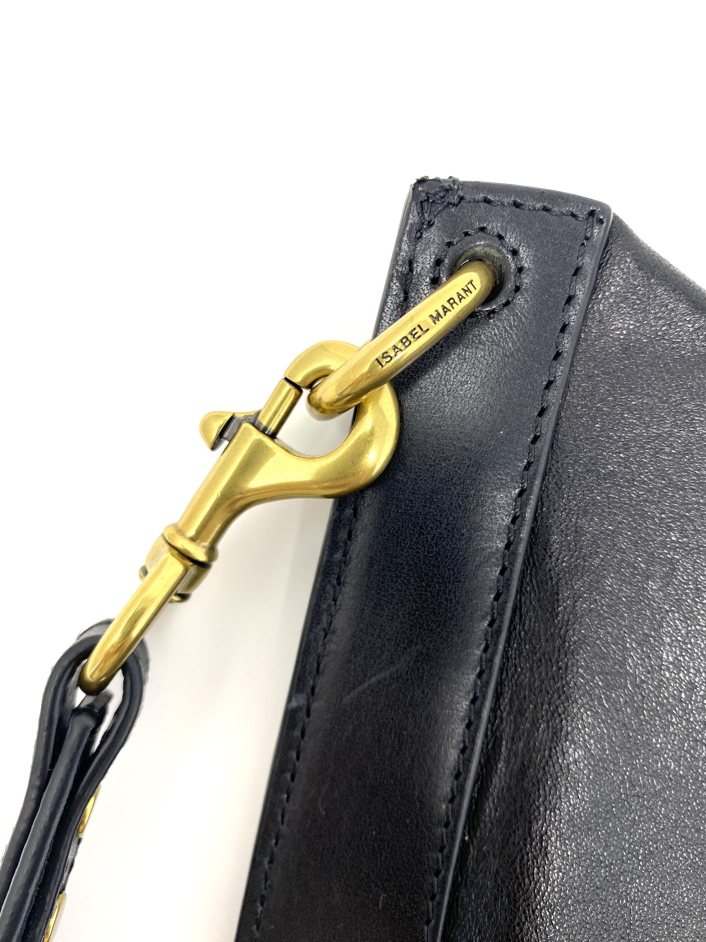 ISABEL MARANT Black Moksan Leather Shoulder Bag