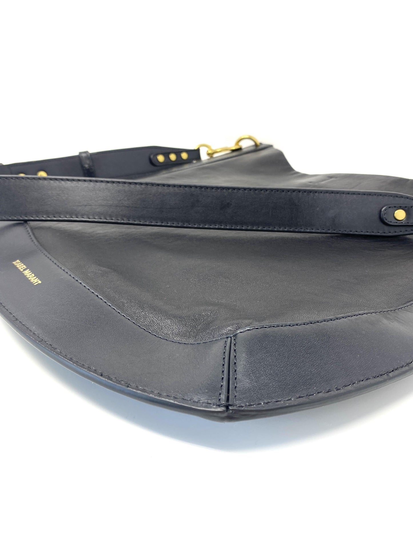 ISABEL MARANT Black Moksan Leather Shoulder Bag