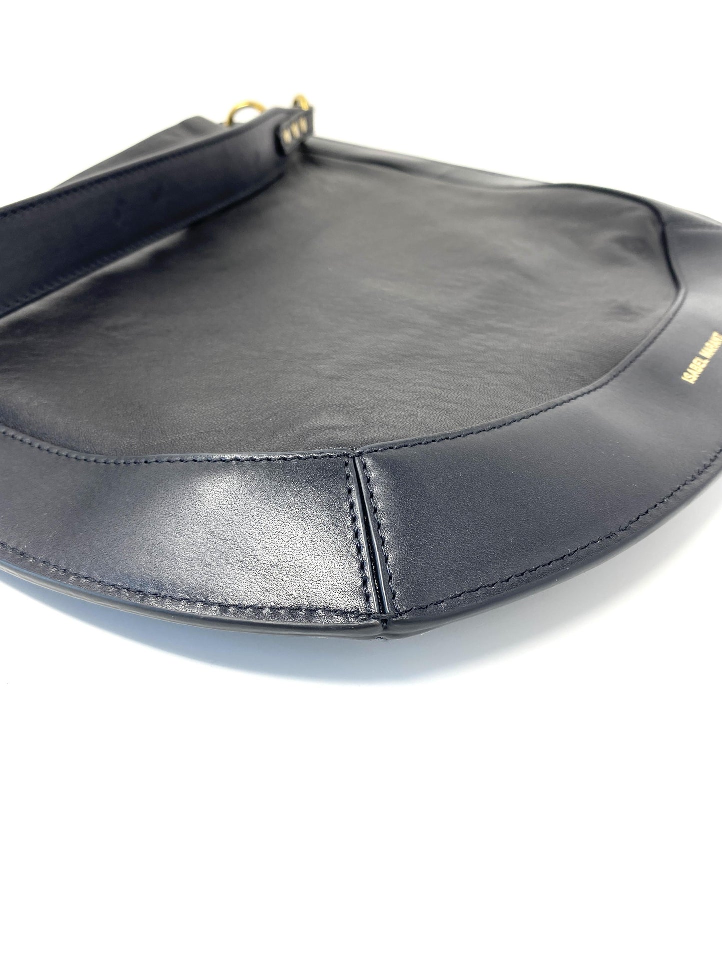 ISABEL MARANT Black Moksan Leather Shoulder Bag