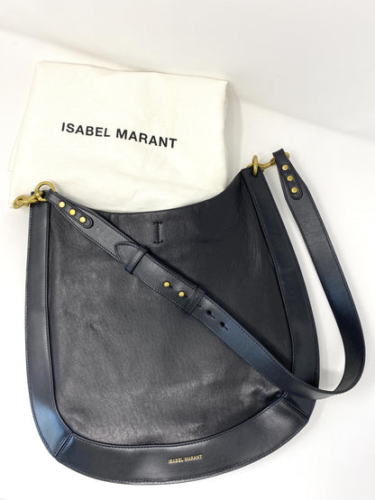 ISABEL MARANT Black Moksan Leather Shoulder Bag