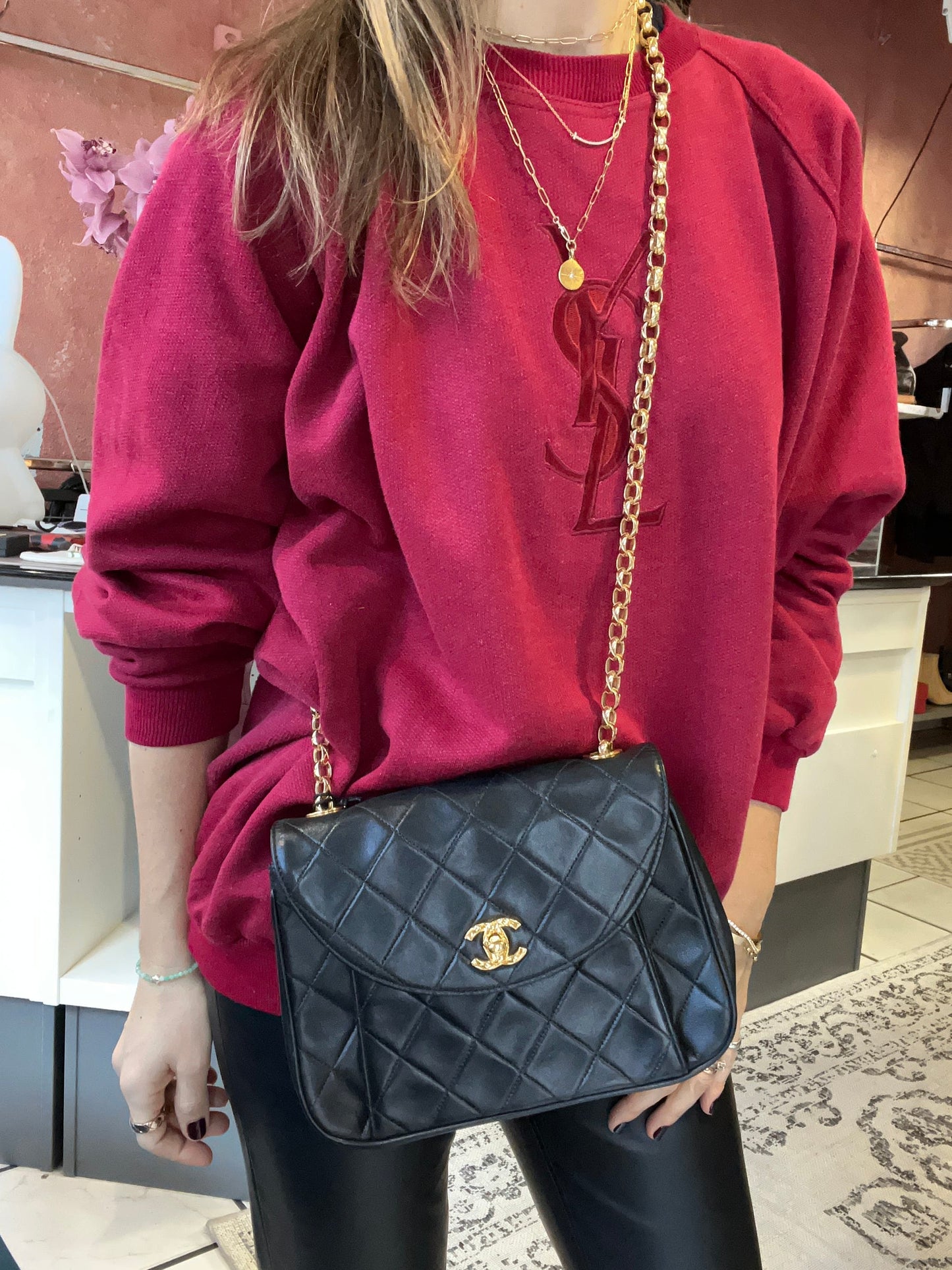 Diamond quilted vintage flap bag 1991-1994