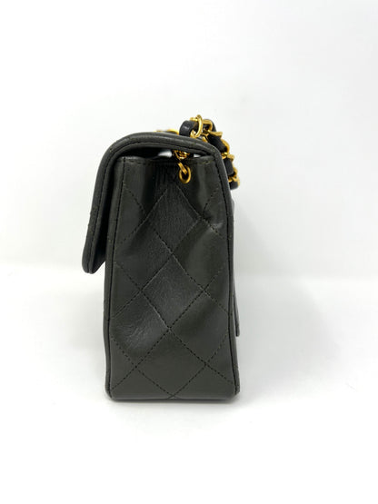 Square Mini Flap Bag in Khaki 1989-1991