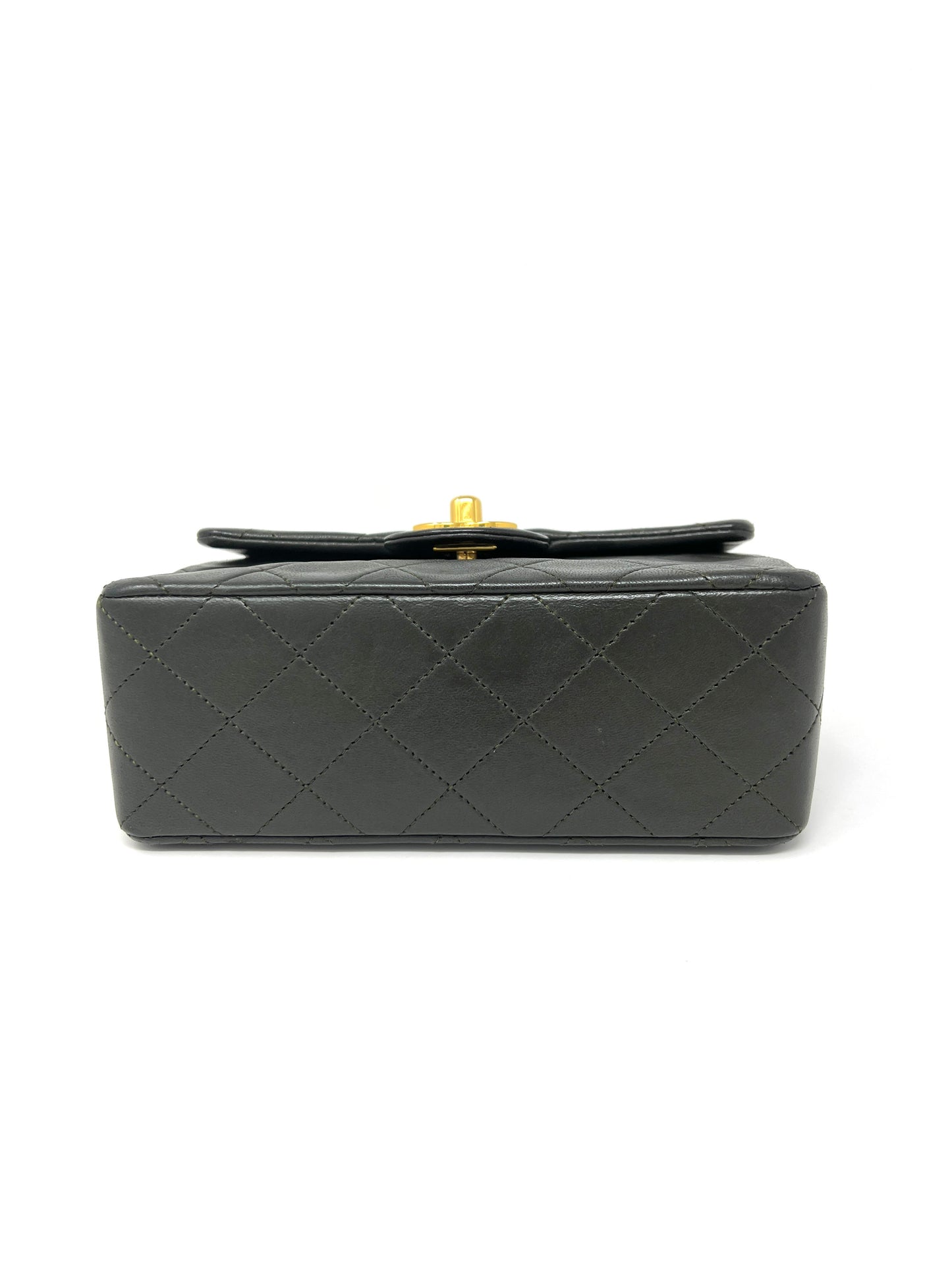 Square Mini Flap Bag in Khaki 1989-1991