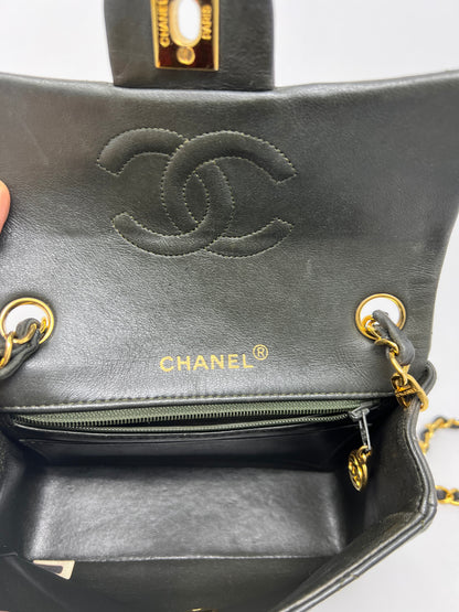 Square Mini Flap Bag in Khaki 1989-1991