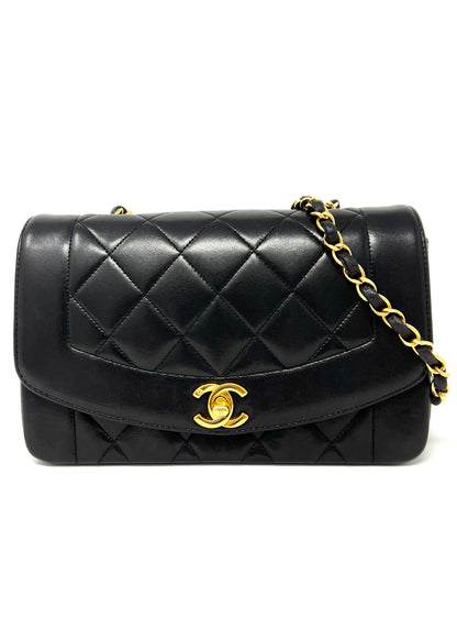 Diana Medium Flap Bag Black