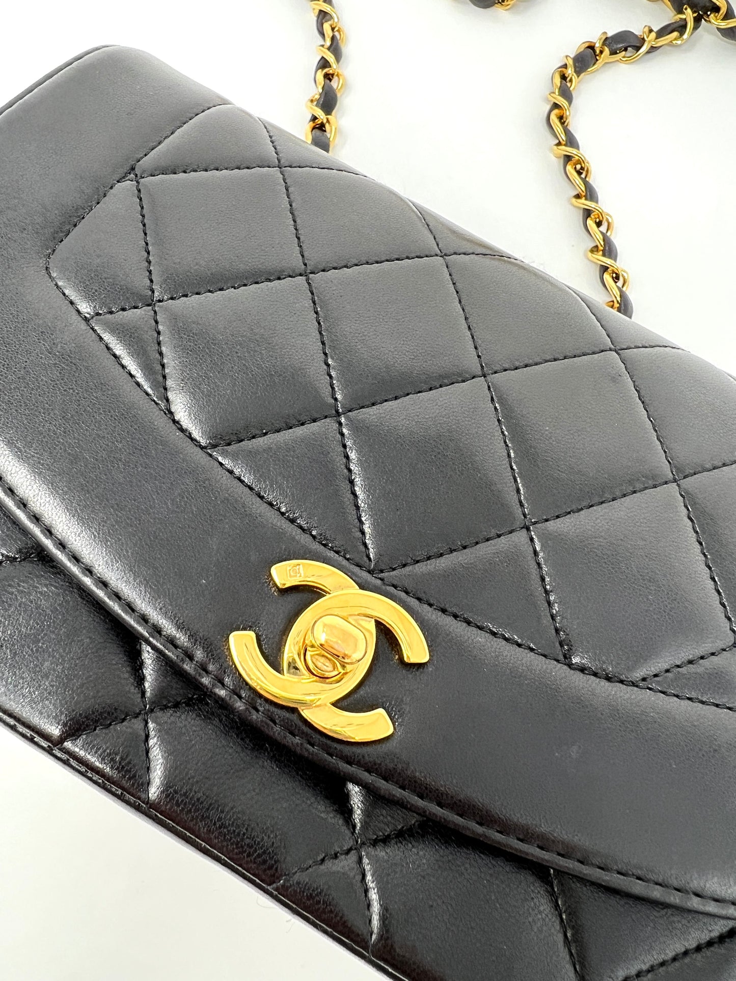 Diana Medium Flap Bag Black