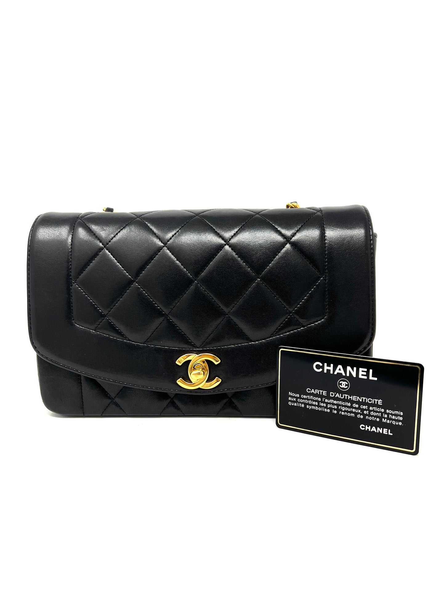 Diana Medium Flap Bag Black