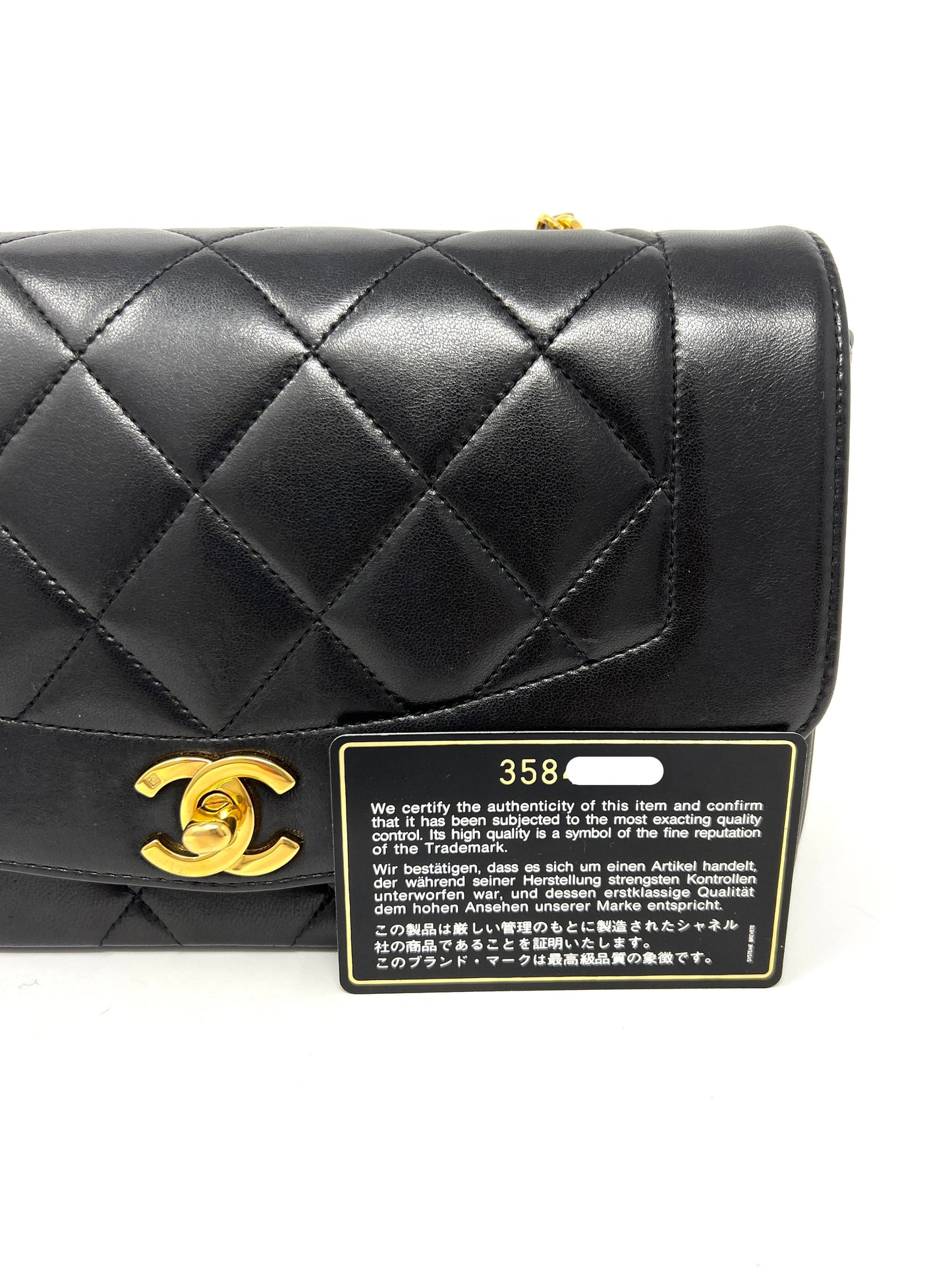 Diana Medium Flap Bag Black