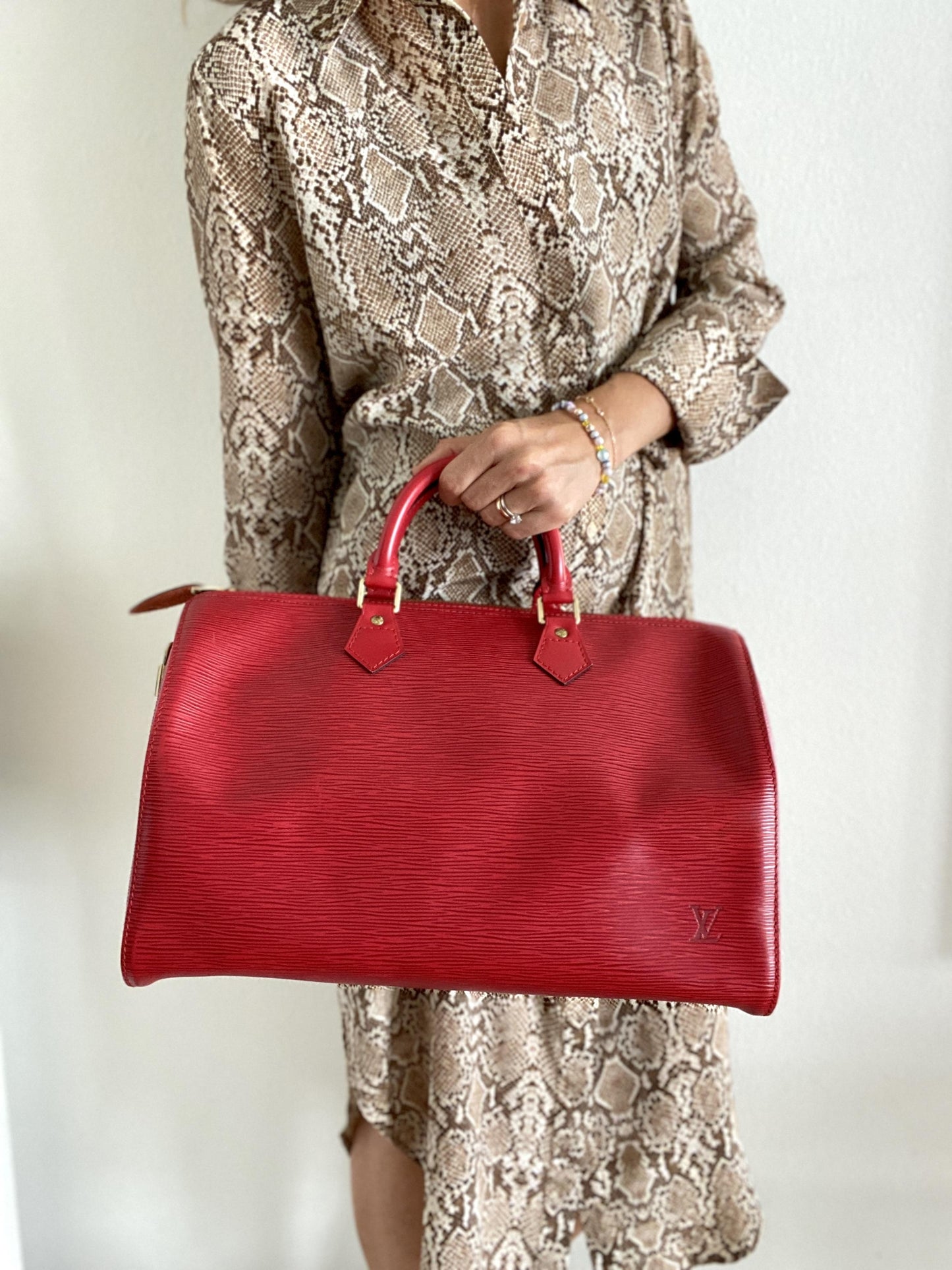 LOUIS VUITTON SPEEDY 40 RED EPI LEATHER – VINTAGE