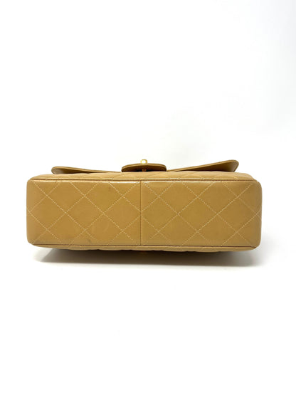 Both Sides Flap Handbag Beige