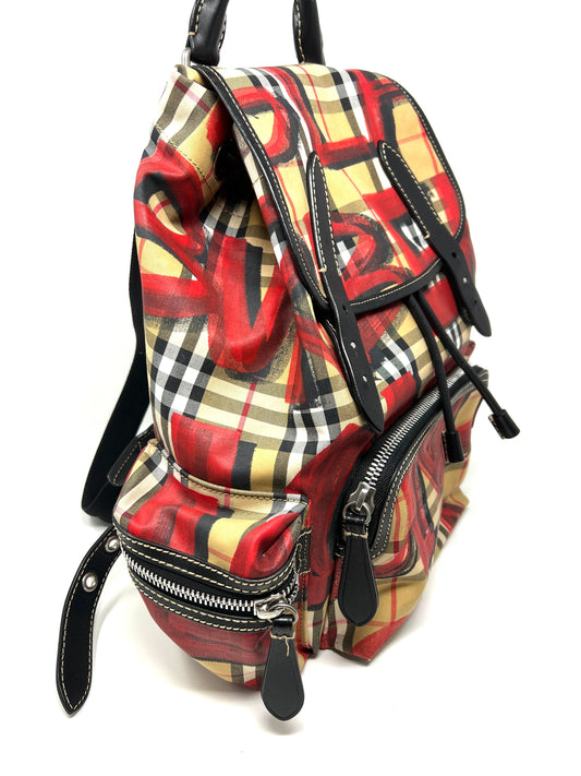 Graffiti Backpack Nylon Nova Check