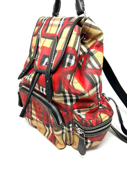 Graffiti Backpack Nylon Nova Check