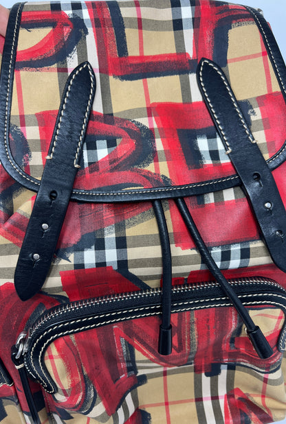 Graffiti Backpack Nylon Nova Check