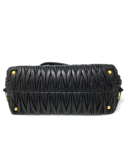 Miu Miu Matelassé Nappa Tote Black