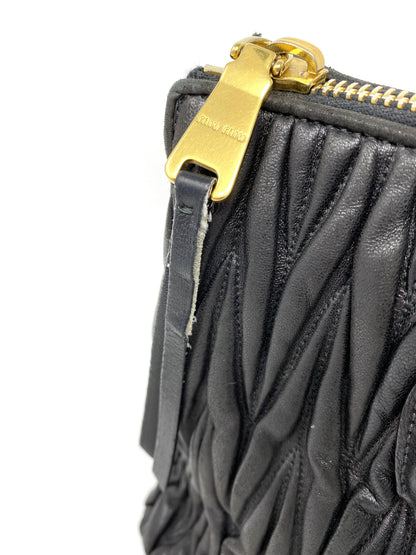 Miu Miu Matelassé Nappa Tote Black