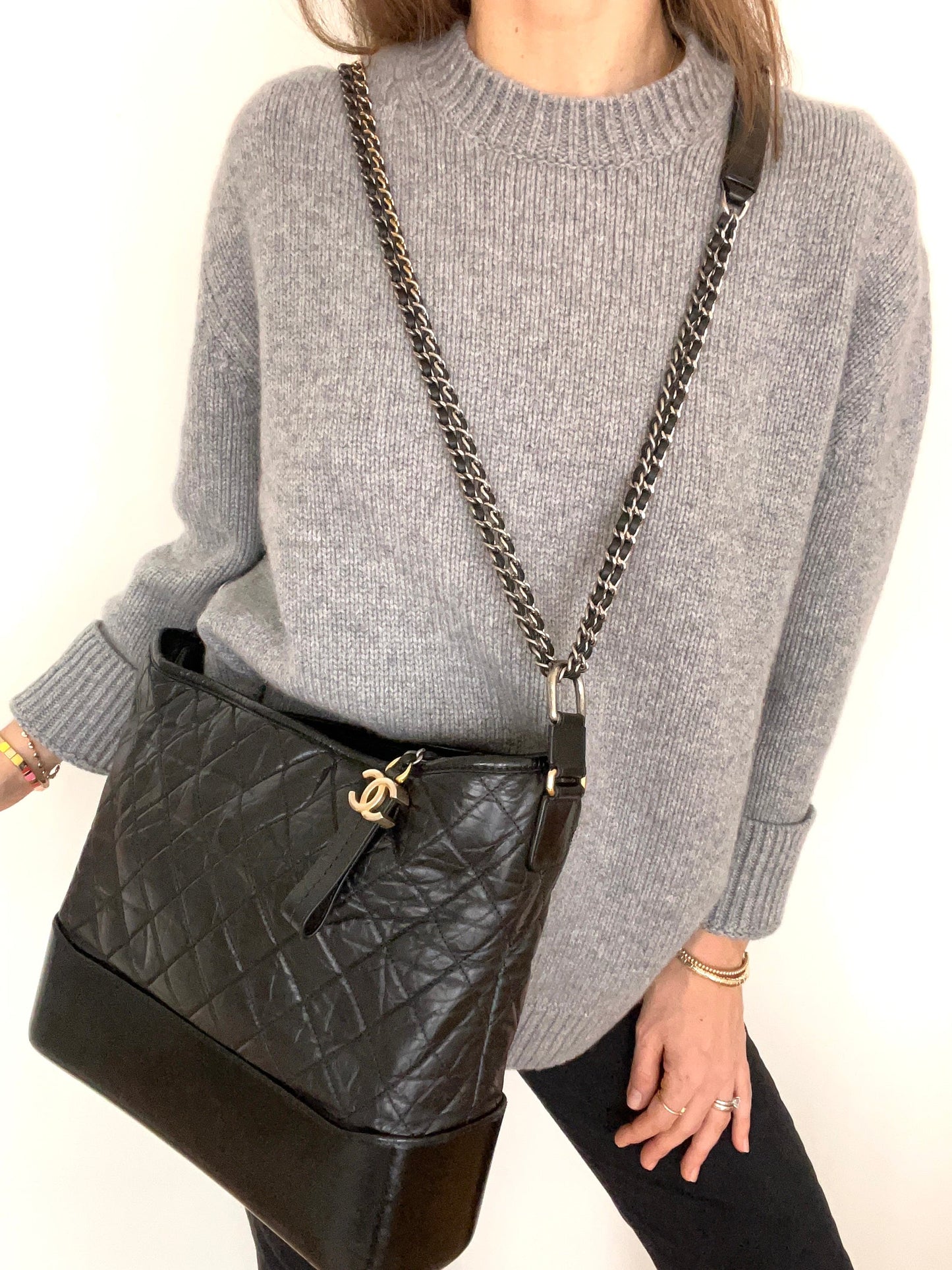 Gabrielle Large Hobo Bag Black